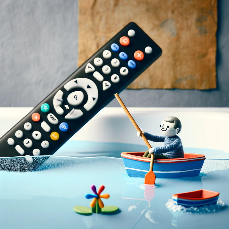 Television Remote Rowboat Oar