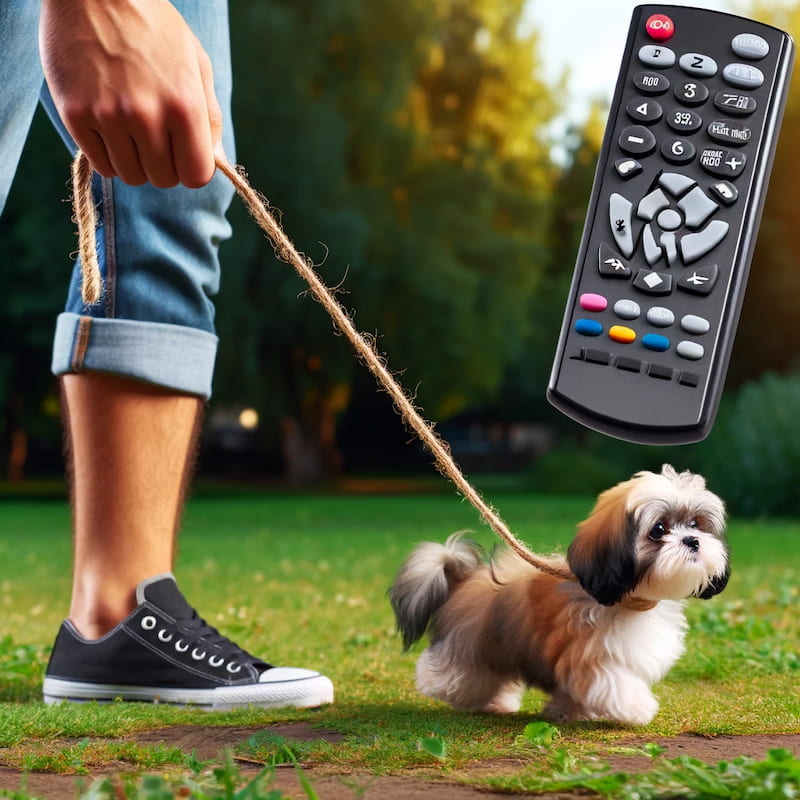 Television Remote Pet Leash